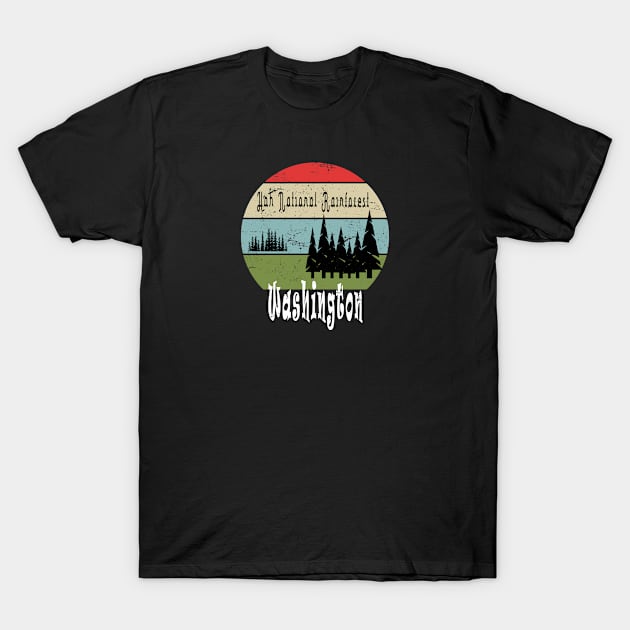 Hoh National Fainforest Washington travel souvenir T-Shirt by artsytee